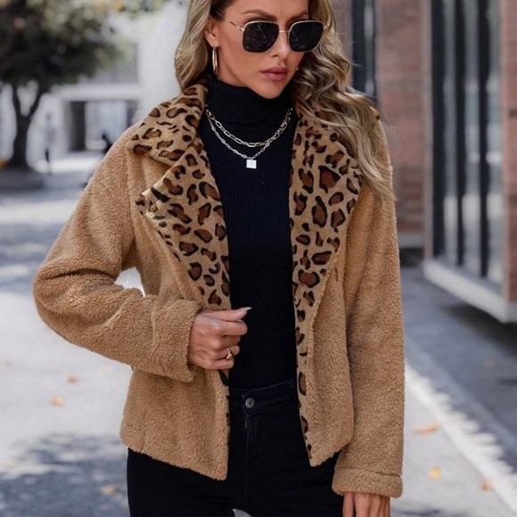 Tan Womens Teddy Jacket - Picture 3 of 4